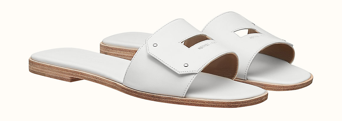 hermes white slides 