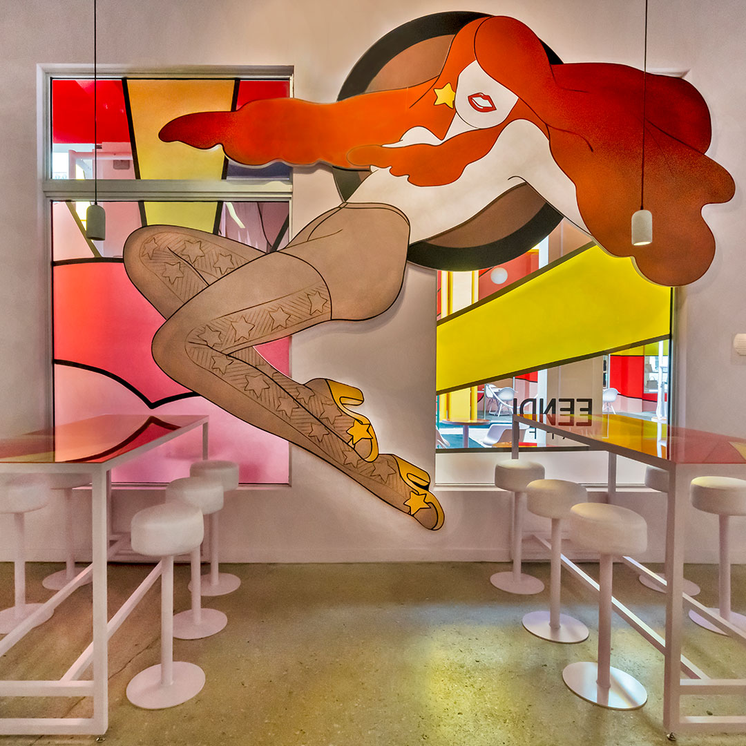 Fendi Cafe Interior Mural