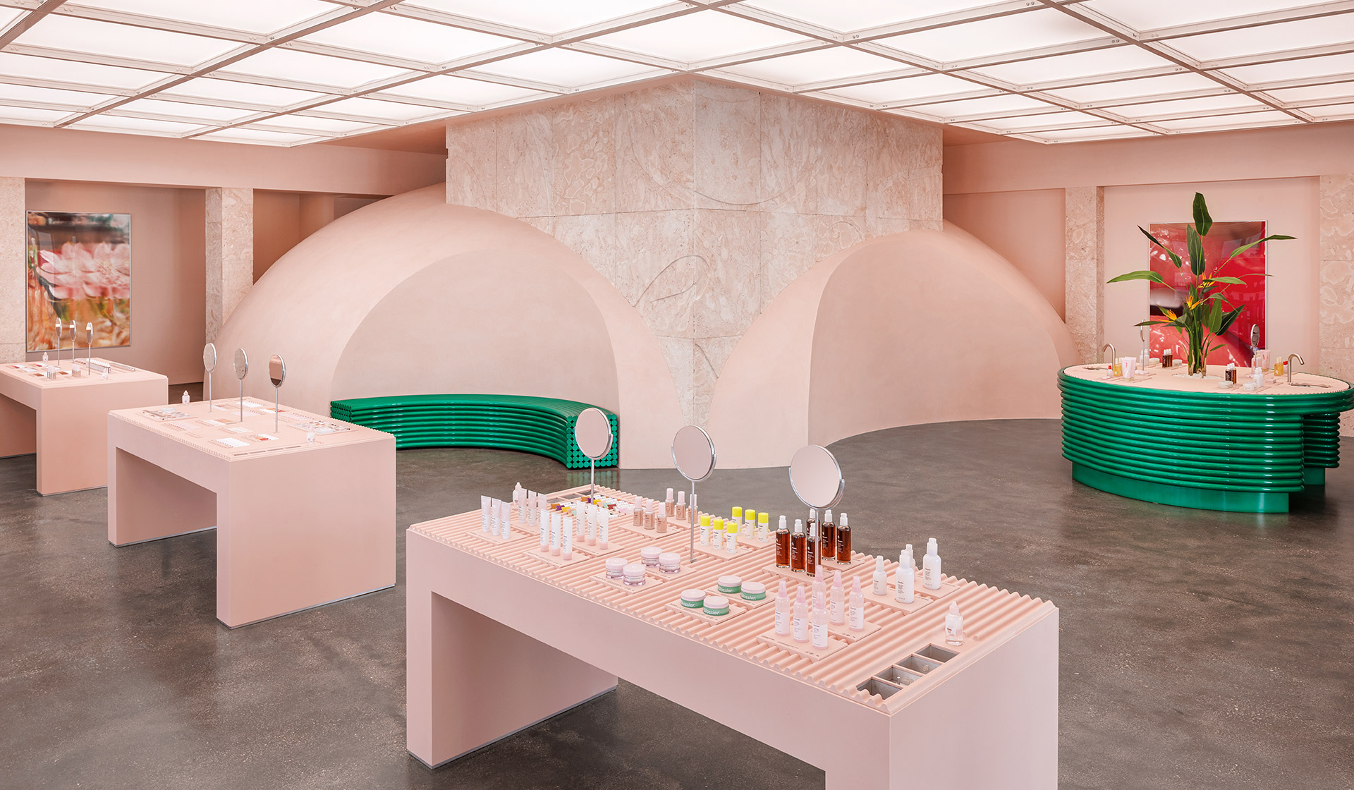 Glossier Store Interior in Miami Design District
