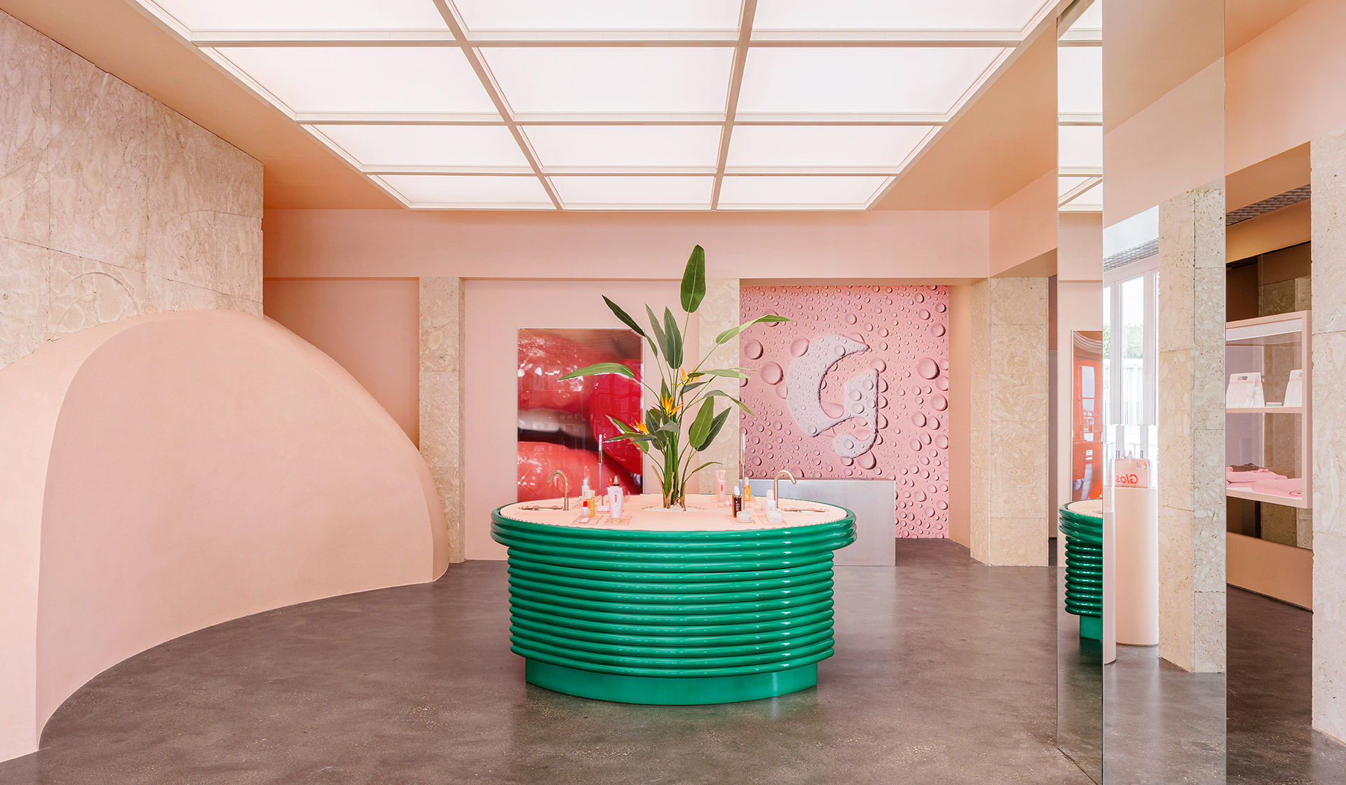 Miami Design District Glossier Store Interior