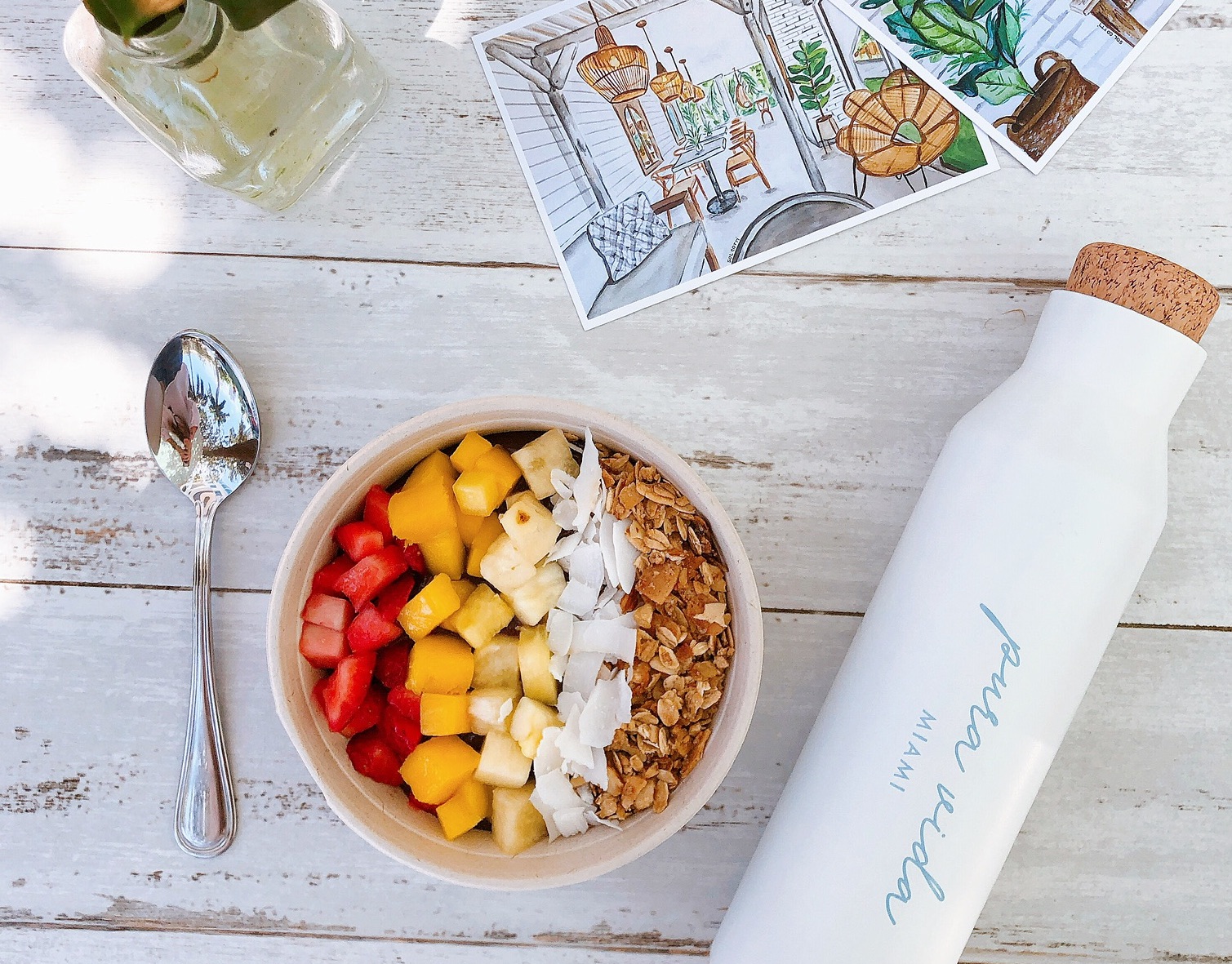 Acai Bowl with fresh fruit from Pura Vida Cafe 