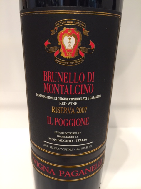 Il Poggione Brunello di Montalcino Rserva 2007 Wine