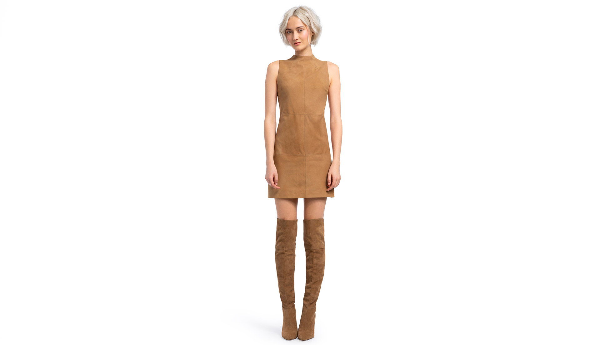 Alice + Olivia Coley Suede Mini Dress