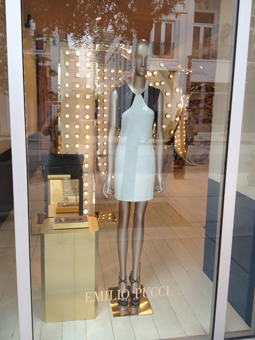 emilio pucci, store front, dress