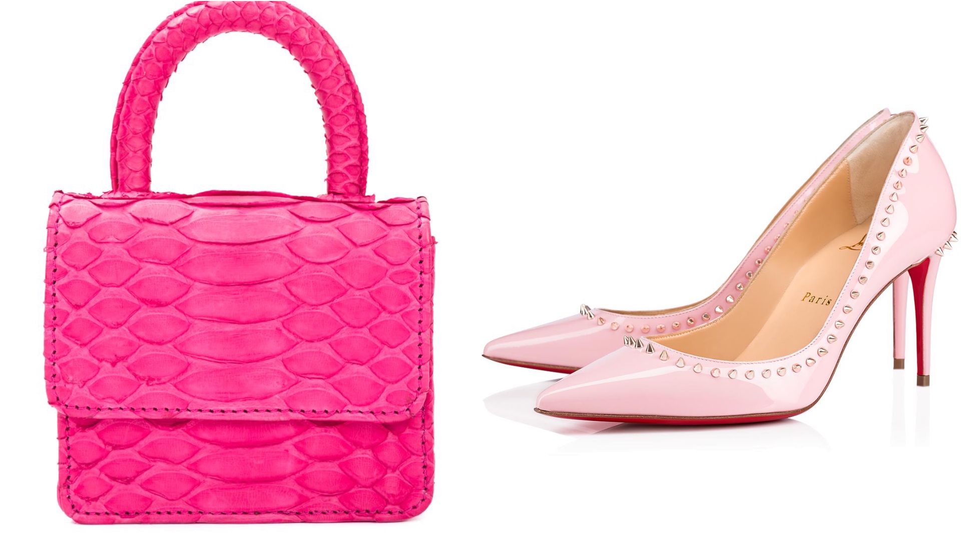 Gelareh Mizrahi its bits micro bag and Christian Louboutin pink pumps