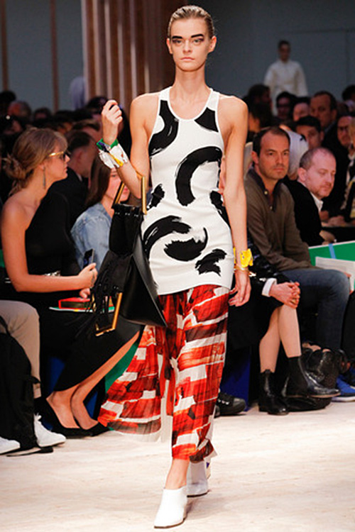 paris fashion week, celine, graffiti print