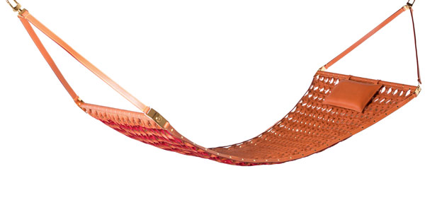 Louis Vuitton, leather-woven, hammock, objets nomades