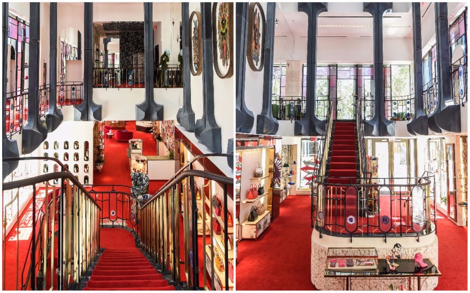 Tree bark covers Christian Louboutin boutique in Miami Design District