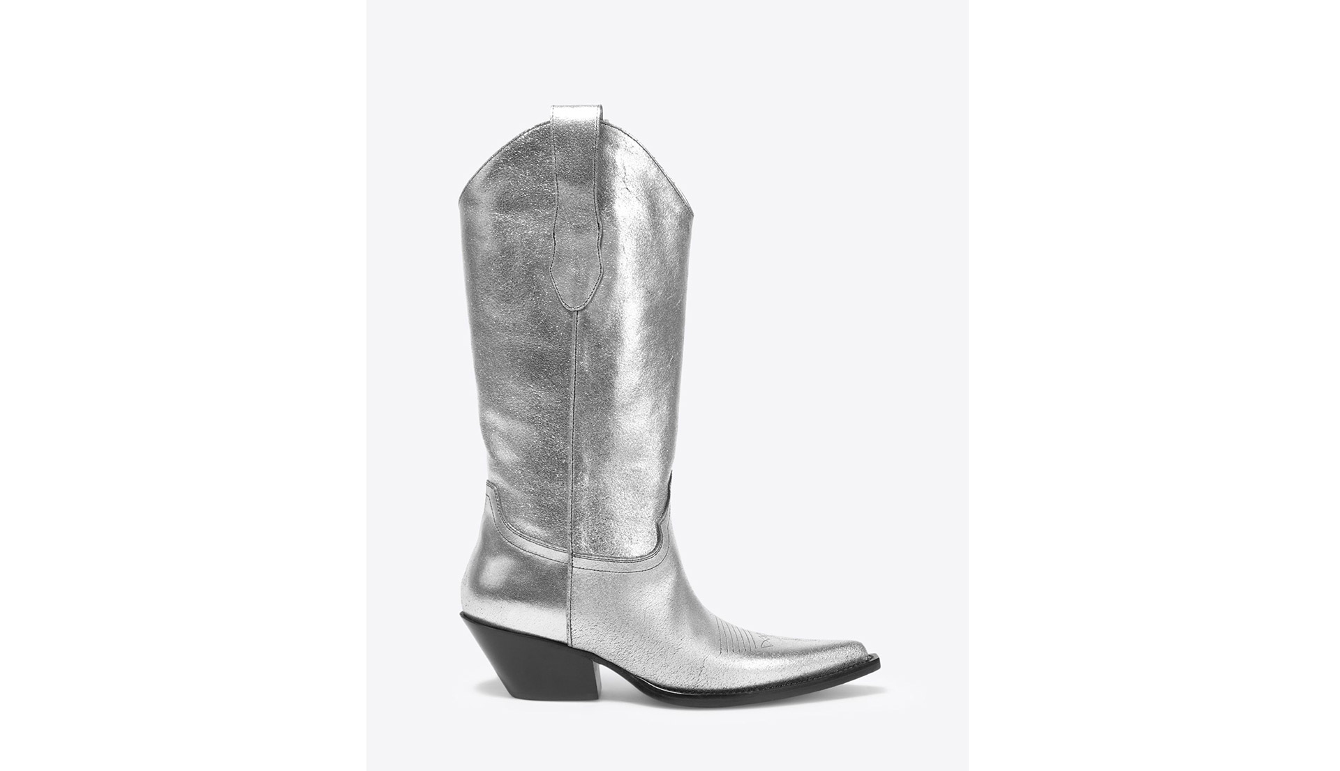 Maison Margiela High Silver Cowboy Boots