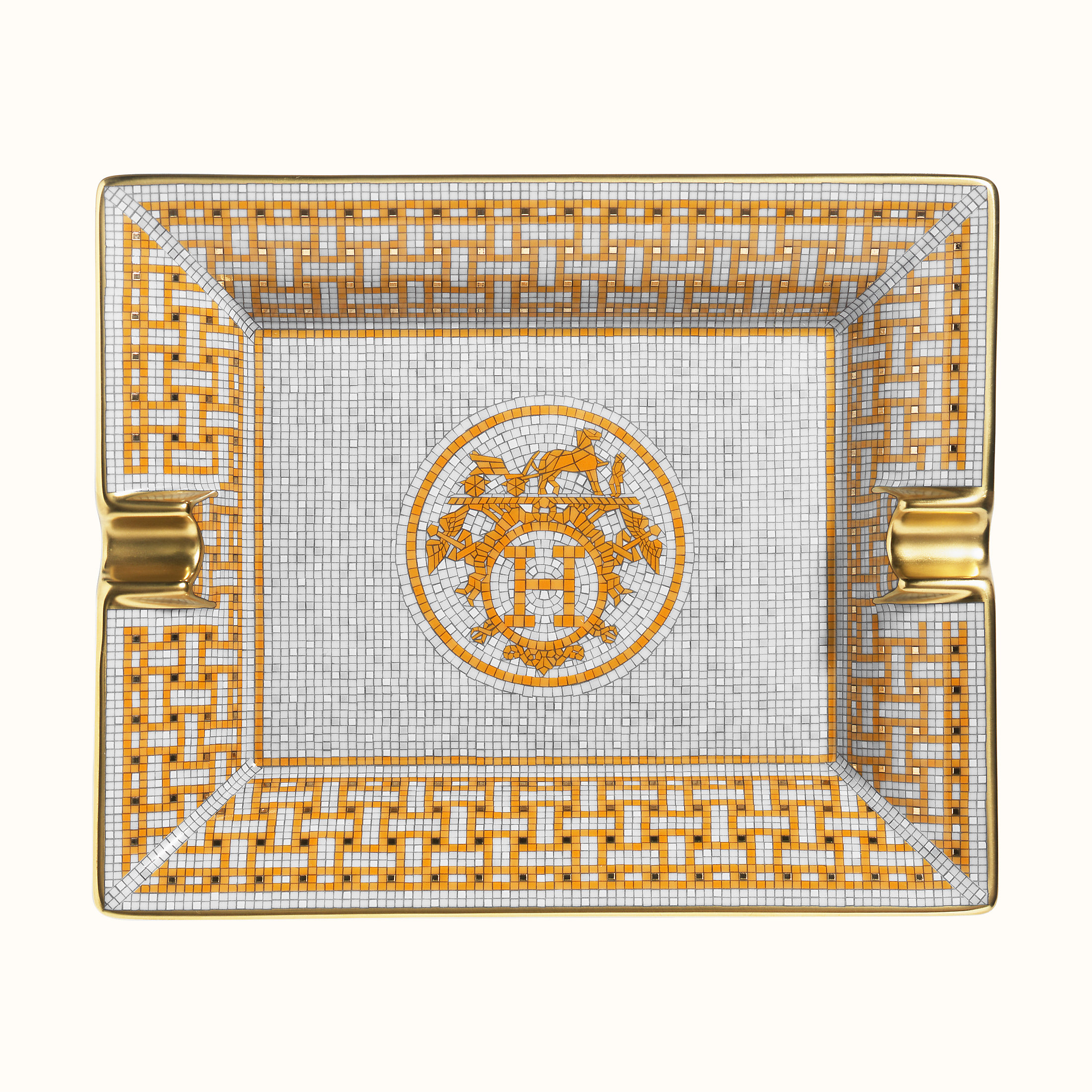 Hermes Mosaique Au 24 Gold Ashtray