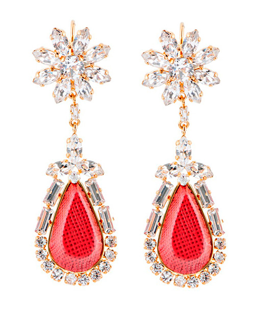 prada, earrings, red, valentine's day