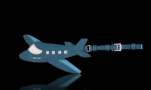 prada, name tag, airplane, stocking stuffer