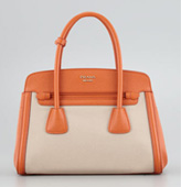 Prada orange tote