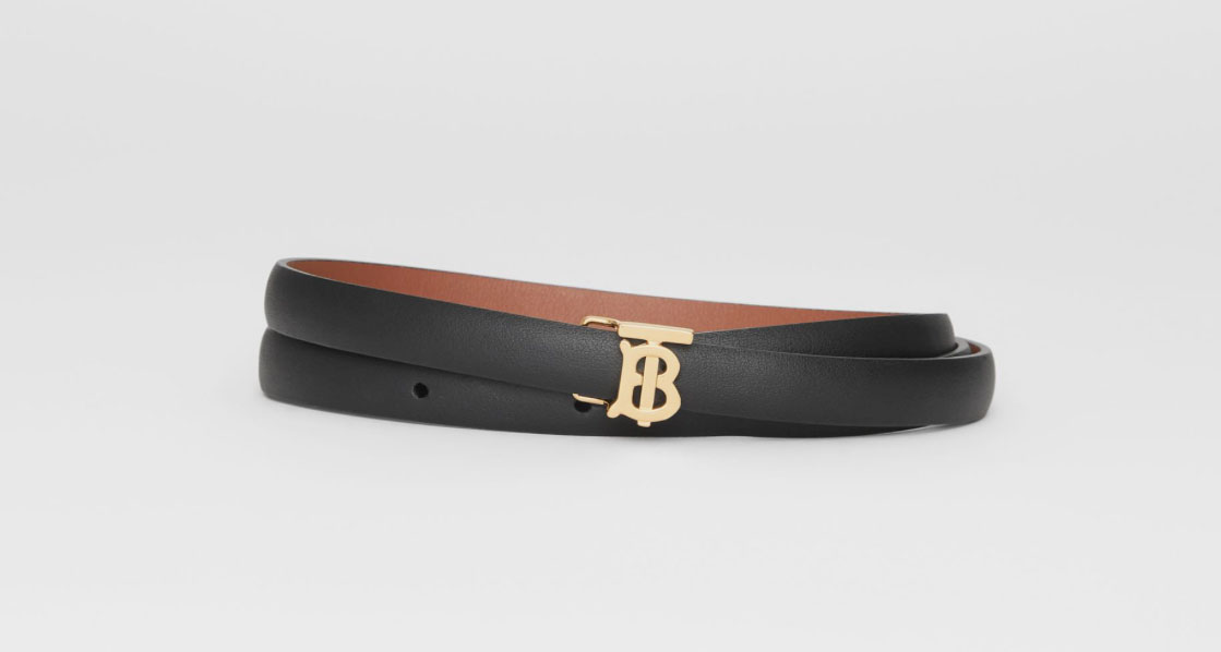 Reversible Monogram Motif Leather Wrap Belt