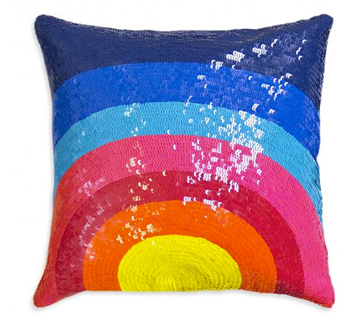 tax day, pillow, rainbow, jonathan adler