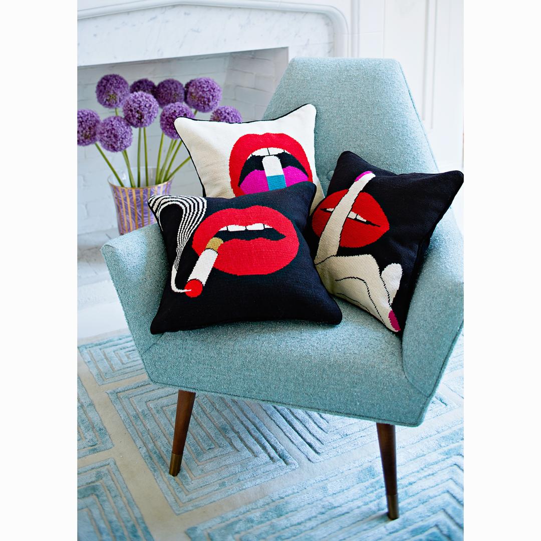 Jonathan Adler Lips pillows