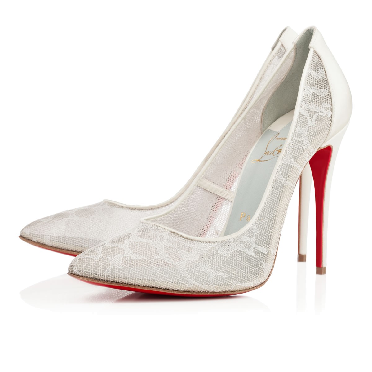 Christian Louboutin Pigalace White shoe