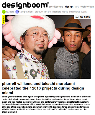 Pharrell Williams and Takashi Murakami Celebrated their 2013 Projects During Design Miami