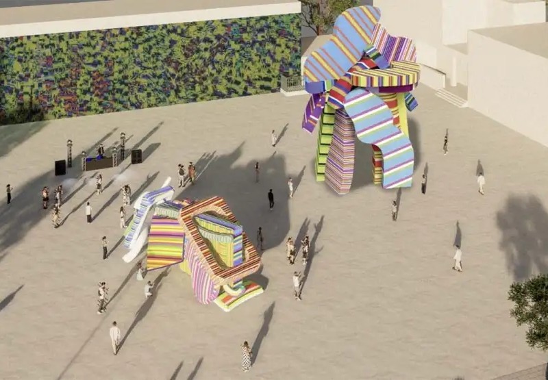 Marta Minujín presenta su 'Golosina emocional' y su 'Escultura de los deseos' en Miami
