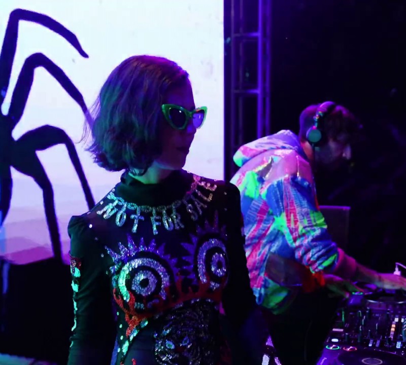 Richie Hell + Francisca Oyhanarte at Marta Minujin’s Dreamscape