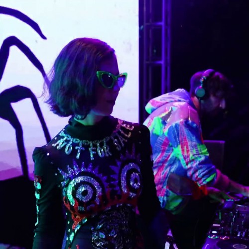 Richie Hell + Francisca Oyhanarte at Marta Minujin’s Dreamscape